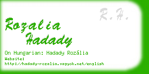 rozalia hadady business card